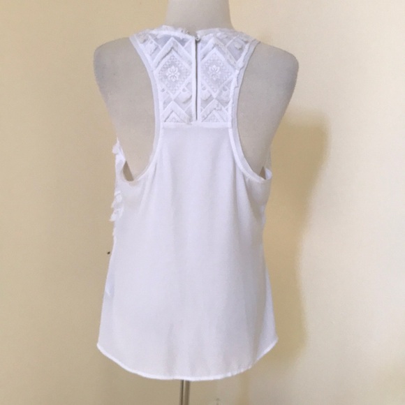 BANANA REPUBLIC size M white embroidered top - Picture 5 of 9